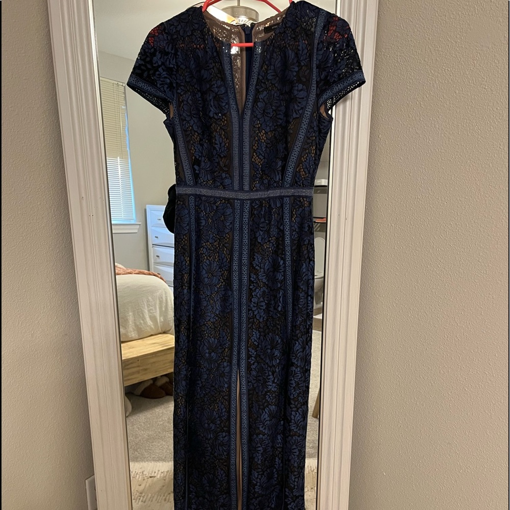 BCBG lace gown